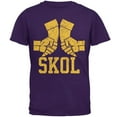 thumbnail image 1 of Vikings Skol Raised Horns Flagon Mens T Shirt Purple LG, 1 of 1