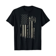 Vikings Til Valhalla Viking Us Flag T-Shirt