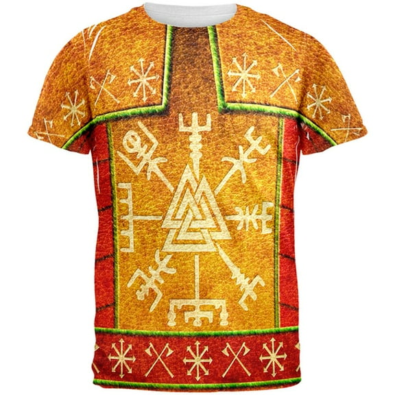 Vikings Ugly Christmas Sweater Armor Costume All Over Mens T Shirt Multi SM