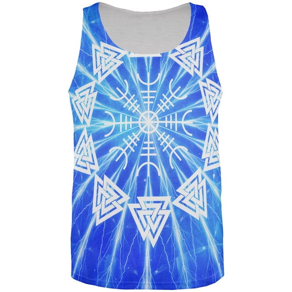 Vikings Wrath of Odin Lightning Mandala All Over Mens Tank Top Multi LG