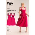 thumbnail image 1 of Vikisews Sewing Pattern Francesca Dress Women UK 4-22 Dresses, 1 of 1