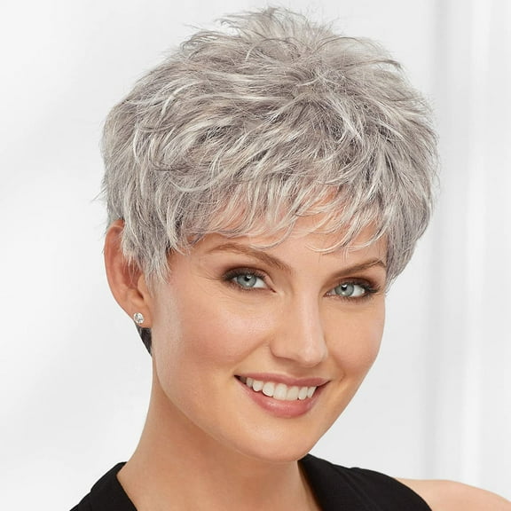 Vikki WhisperLite Wig by Paula Young - Short, Sassy Pixie Wig with Texture-Rich Layers and Natural Looking Hand-Tied Crown / Multi-tonal Shades of Blonde, Silver, Brown, and Red
