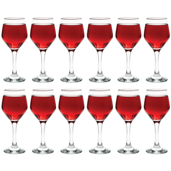Vikko 11.25 Oz Glass Wine Glasses, Stemmed Wine Glasses for Red and White Wine, Thick and Durable Wine Glasses, Small Wine Glasses with Stem, Red Wine Glasses Set of 12