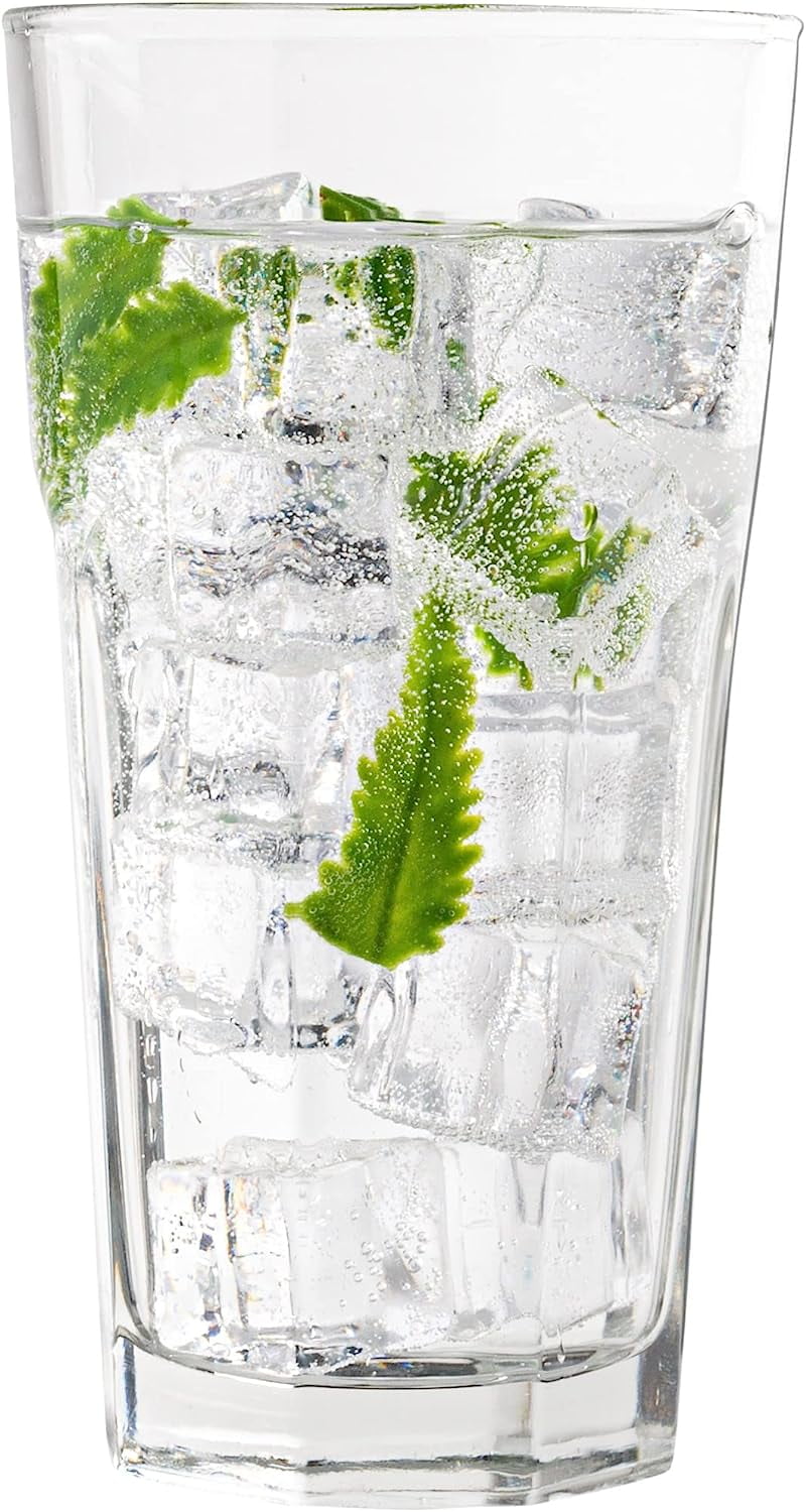 Vikko 11 Oz Drinking Glasses Highball Kitchen Glassware Iced Tea Glass Cups 6 Pack