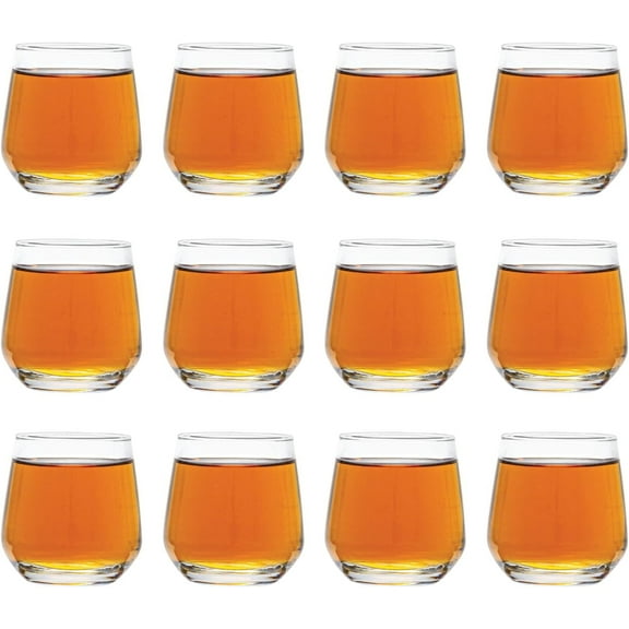 Vikko 3.25 Oz Shot Glasses Drinkware for Liquor & Espresso 12-Pc Shot Glass Set, Lal