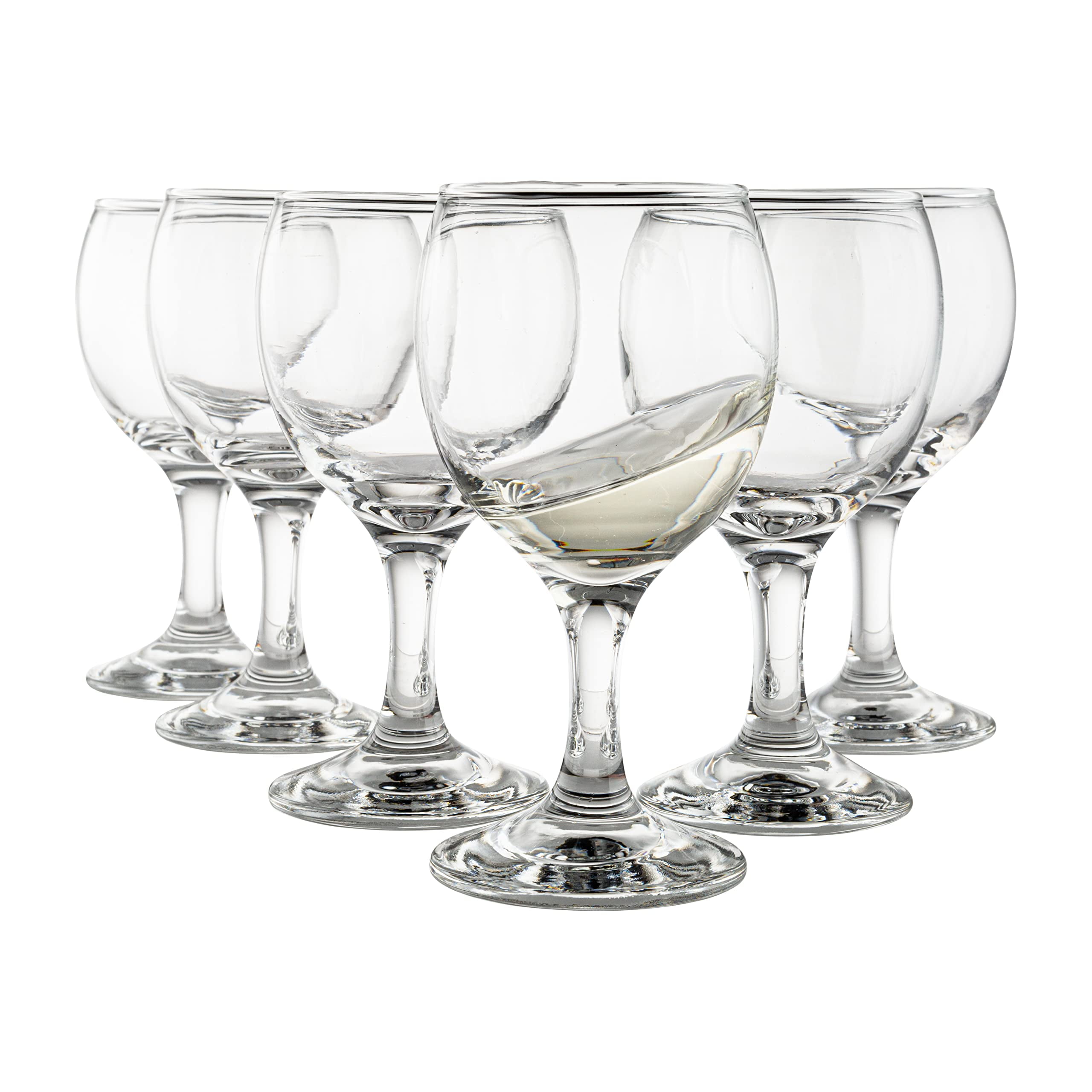 Vikko Small Wine Glasses, 8.75 Ounce | Perfect for Parties, Weddings, and Everyday Thick and Durable Construction Set of 6 Dishwasher Safe Wine