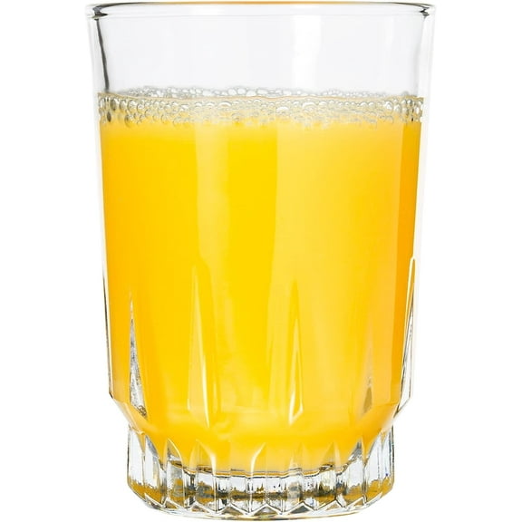 Vikko 5 oz Small Juice Glasses Thick Heavy Base Glass Cups Drinkware, 6-Pack