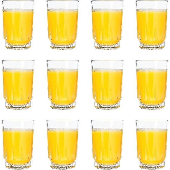 Vikko 9 Oz Juice Glasses 12-Pc Olympus Collection Clear Highball Glassware Set