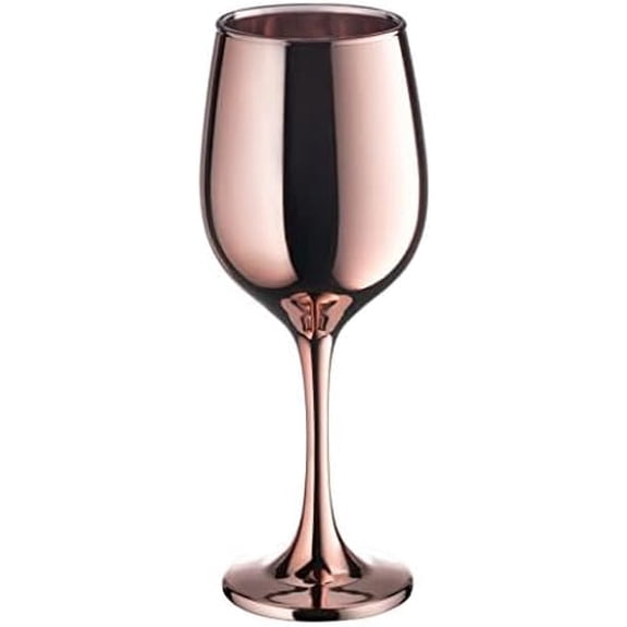 Vikko Décor Wine Glasses, Light Gold Wine Glass, 14 Oz Fancy Wine Glasses With Stem For Red And White Wine, Thick And Durable Wine Glass, Dishwasher Safe, Set Of 6