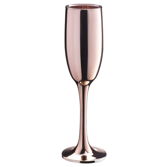 Vikko-Dcor Rose Gold Champagne Flutes: 6 Ounce Capacity Perfect for Parties, Weddings, and Everyday Thick and Durable Dishwasher Safe Set of 6 Sparkling Wine Glasses