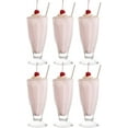 thumbnail image 1 of Vikko Ice Cream Glasses 11.5 Oz Retro Milkshake Glasses for Floats, Sundaes, and Dessert 6pk, 1 of 6