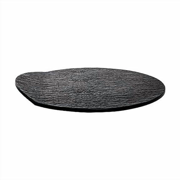 Vikko Round Dinner Plates, Set of 6 Elegant Black Plate with Lifted Edge and Textured Surface, 12.25" Elegant Dishware for Serving, Dishwasher Safe, Microwave Safe