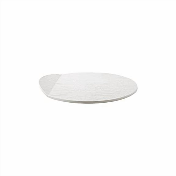 Vikko Round Dinner Plates, Set of 6 Elegant White Plates with Lifted Edge and Textured Surface, 11.25" Elegant Dishware for Serving, Dishwasher Safe, Microwave Safe
