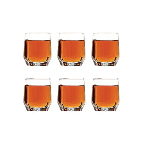 Vikko Shot Glasses, 2.5 Ounce Shot Glass Set of 6 Small Liquor and Spirit Glasses, Durable Tequila Shot Glasses For Alcohol and Espresso Shots