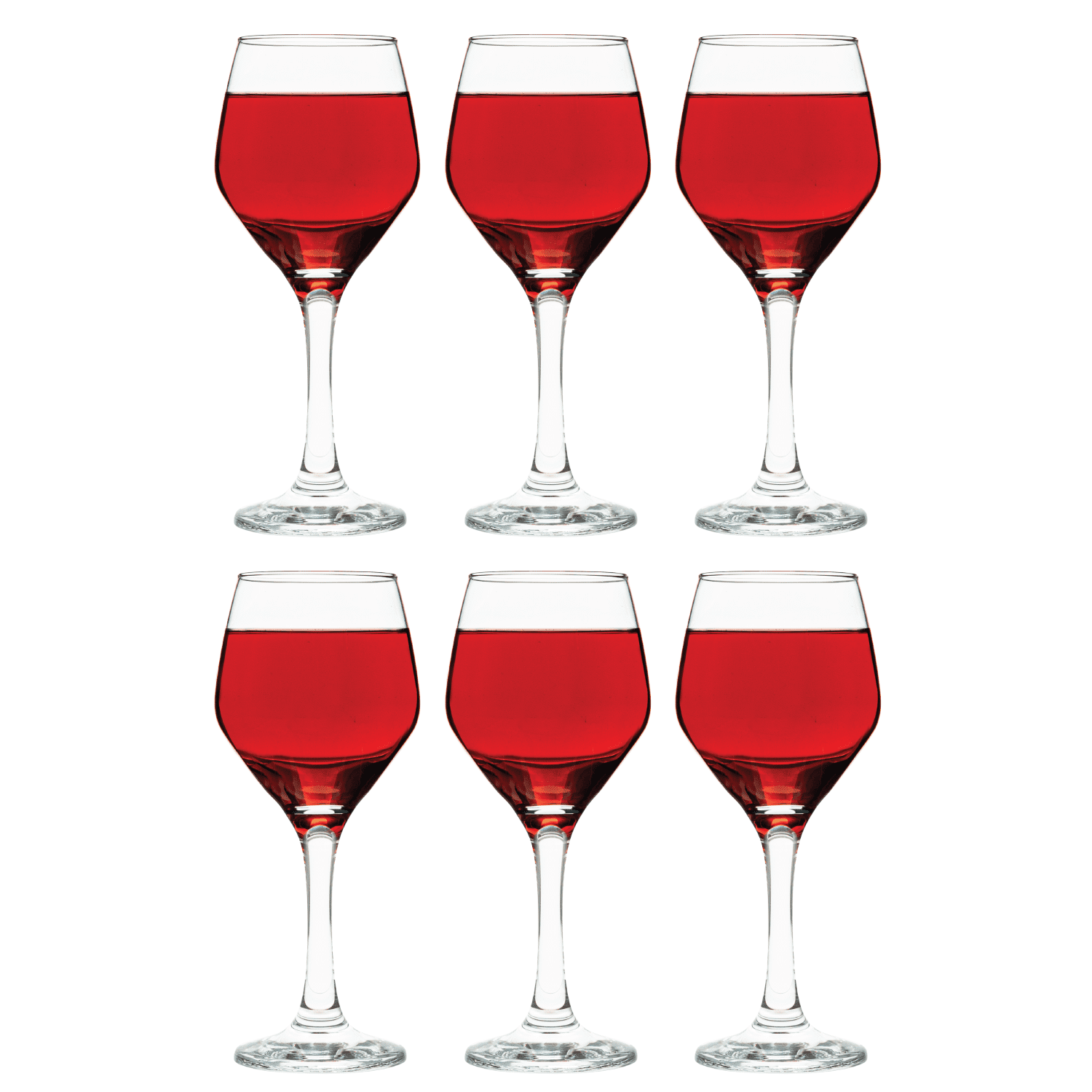 Vikko Small Wine Glasses, 8.75 Ounce | Perfect for Parties, Weddings, and Everyday  Thick and Durable Construction  Set of 6 Dishwasher Safe Wine Glasses