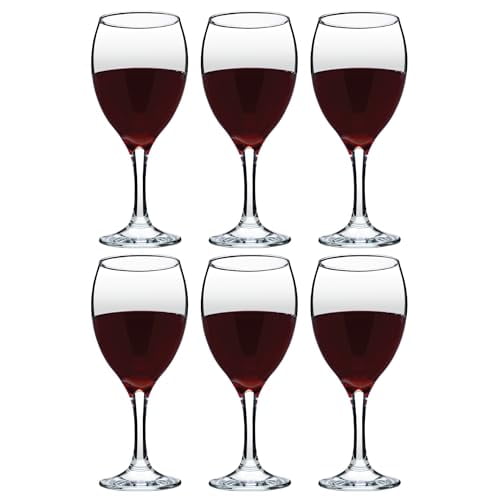 Vikko Wine Glasses, 15 Ounce Wine Glass, Set of 6 Stemmed Wine Glasses for  Red and White Wine, Thick and Durable Wine Glasses, Clear Glasses for Wine