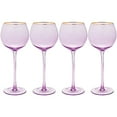 thumbnail image 1 of Vikko Wine Glasses, 17 Ounce Lilac Wine Glass with Gold Rim, Set of 4 Stemmed Wine Glasses for Red and White Wine, Colored Wine Glasses, Glasses for Wine, 1 of 2