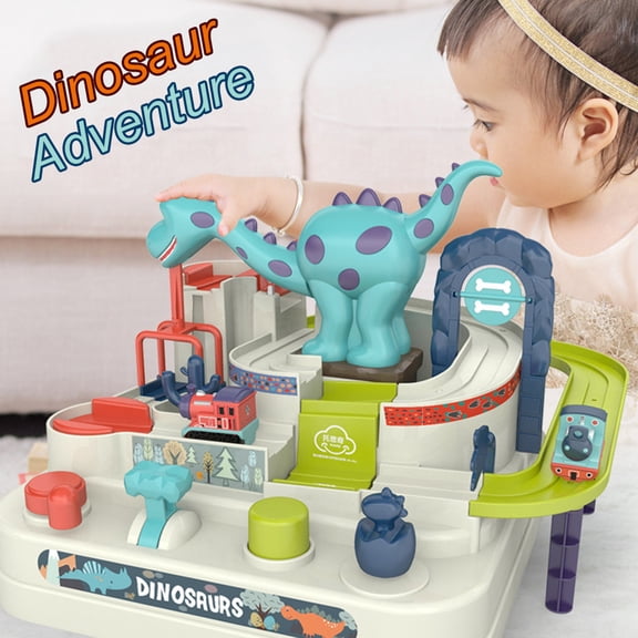 Vikszoy Car Toys Clearance! Dinosaur Adventure -Taxi Track Elevator Race Adventure Puzzle Toy