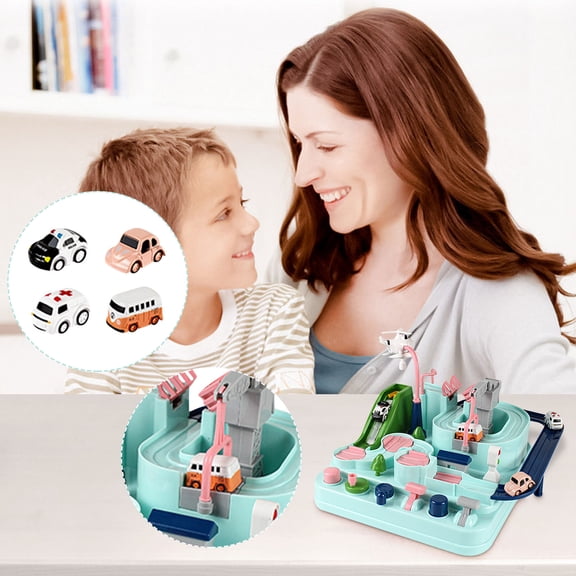 Vikszoy Car Toys for Kids Baby Car Adventure Game Manual Rail Train Track Toys For Children Education Toys