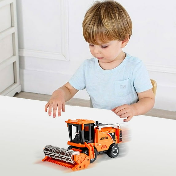 Vikszoy Car Toys for Kids Summer Farmer Vehicle Harvester Excavator Toy For Childrens Gift Inertial Simulation Engineering Vehicle