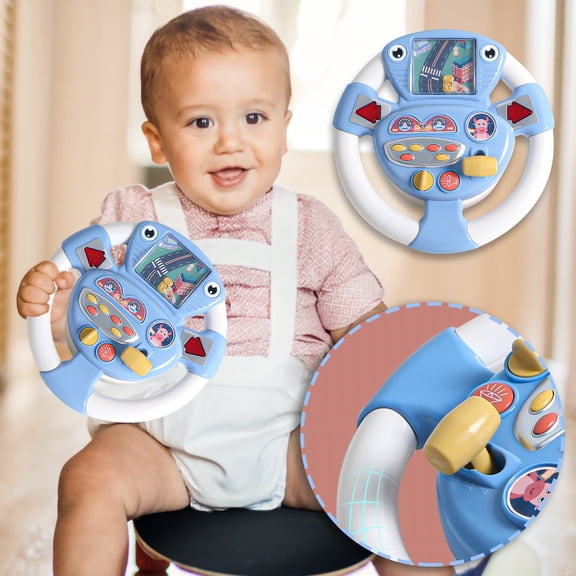Vikszoy Toys Clearance Car Simulation Simulator Steering Wheel Car Rear Seat Infant Puzzle Baby Toys