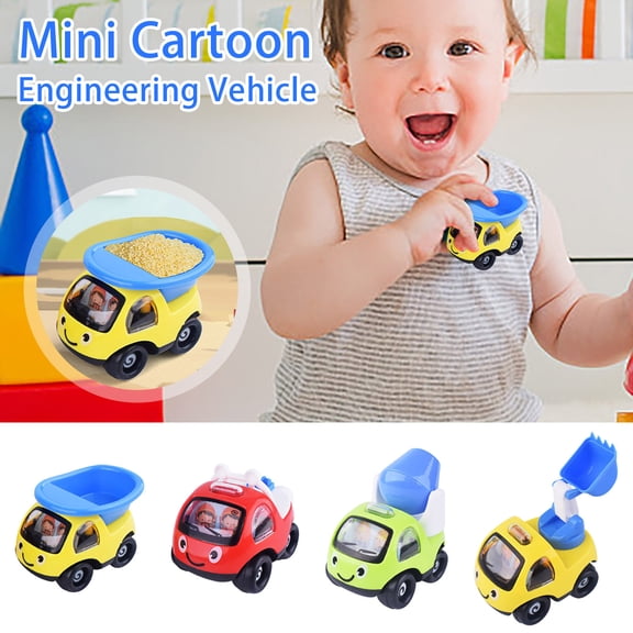 Vikszoy Toys Clearance Children's Q Version Car Mini Engineering Car Baby Intelligence Education Car Model Toys