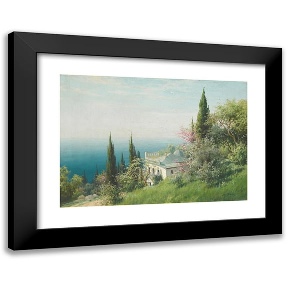 Viktor Baturin 18x14 Black Modern Framed Museum Art Print Titled - Crimean Landscape
