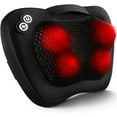 thumbnail image 1 of Viktor Jurgen Shiatsu Kneading Massager Pillow for Neck, Back and Shoulder with Heat, Oxford Black - New, 1 of 8