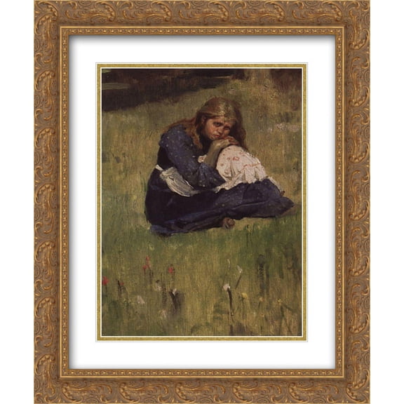 Viktor Vasnetsov 2x Matted 20x24 Gold Ornate Framed Art Print 'Alenushka'