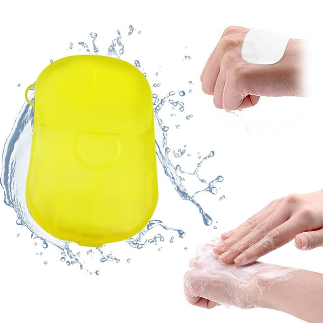 Vikudy Bath Supplies Hand Sanitizer Paper 40 Pieces of Disposable Hand Soap Paper Portable Travel Hiking Washing Hand Bath Toiletry Paper Soap Sheets