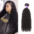 thumbnail image 1 of Vikudy Hair Extensions Tools Long Hair Human Hair Bundles Brazilian Hair Weave Bundles Natural Black Curly Hair, 1 of 5