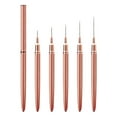 thumbnail image 1 of Vikudy Manicure Tools Clearance Liner Brushes Eptbsdu 5Pc Brush for Long Lines Liner Brush Gel Polish Painting Nail Design Brush Metal Handle Nail Drawing Pens Sizes 7/9/11/15/25Mm Purpl, 1 of 6