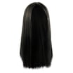 Demi-perruque (half Wig) Longue Noire Droite Synthétique 60cm - Réf. 14/1b, Neuve Avec étiquettes