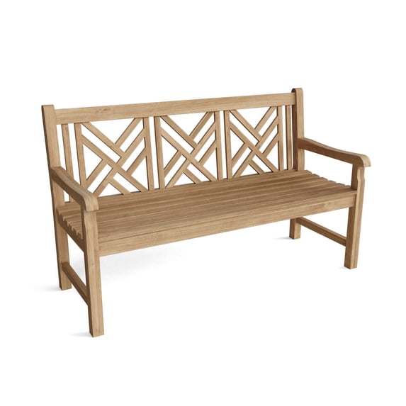 Anderson Teak Vilano 3-Seater Contemporary Teak Bench in Natural