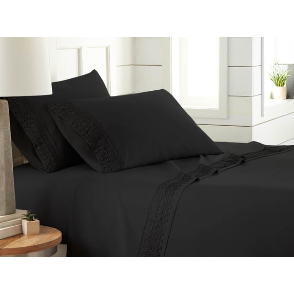 Vilano Springs 4-Piece Crochet Lace Hem Sheet Set by SouthShore Fine Linens