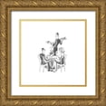 thumbnail image 1 of Vilar, Roger  12x12 Gold Ornate Wood Framed with Double Matting Museum Art Print Titled - Dining Out, 1 of 4
