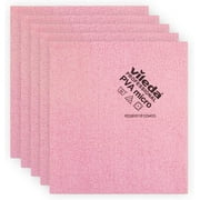 Vileda Professional | PVA Microfiber Cloth Red | All Purpose Cleaning Shammy | Synthetic Chamois Towel | Smooth & Absorbent Materials | 5 Pack