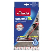 Vileda UltraMax XL Mop Refill, 1 Pack, Large Cleaning Area, Quick Cleaning, for Hard Floors, Removes Over 99% of Bacteria with Clear Water, Microfibre 2in1