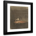 thumbnail image 1 of Vilhelm Hammershøi 15x18 Black Modern Framed Museum Art Print Titled - Figure Reading at a Table in an Interior at Night (ca. 1891), 1 of 5