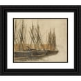 thumbnail image 1 of Vilhelm Hammershøi 18x15 Black Ornate Wood Framed Double Matted Museum Art Print Titled - From Christianshavn's Canal, Copenhagen (1905), 1 of 5