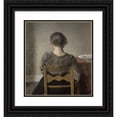 thumbnail image 1 of Vilhelm Hammershøi 20x22 Black Ornate Framed Double Matted Museum Art Print Titled: Rest (1905), 1 of 5