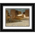 thumbnail image 1 of Vilhelms Purvitis 2x Matted 24x20 Black Ornate Framed Art Print 'Lake in Early Spring', 1 of 2