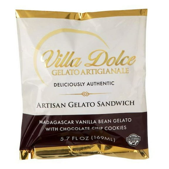 Villa Dolce Vanilla Bean Chocolate Chip Sandwich Cookie, 5.7 Ounce -- 18 per case