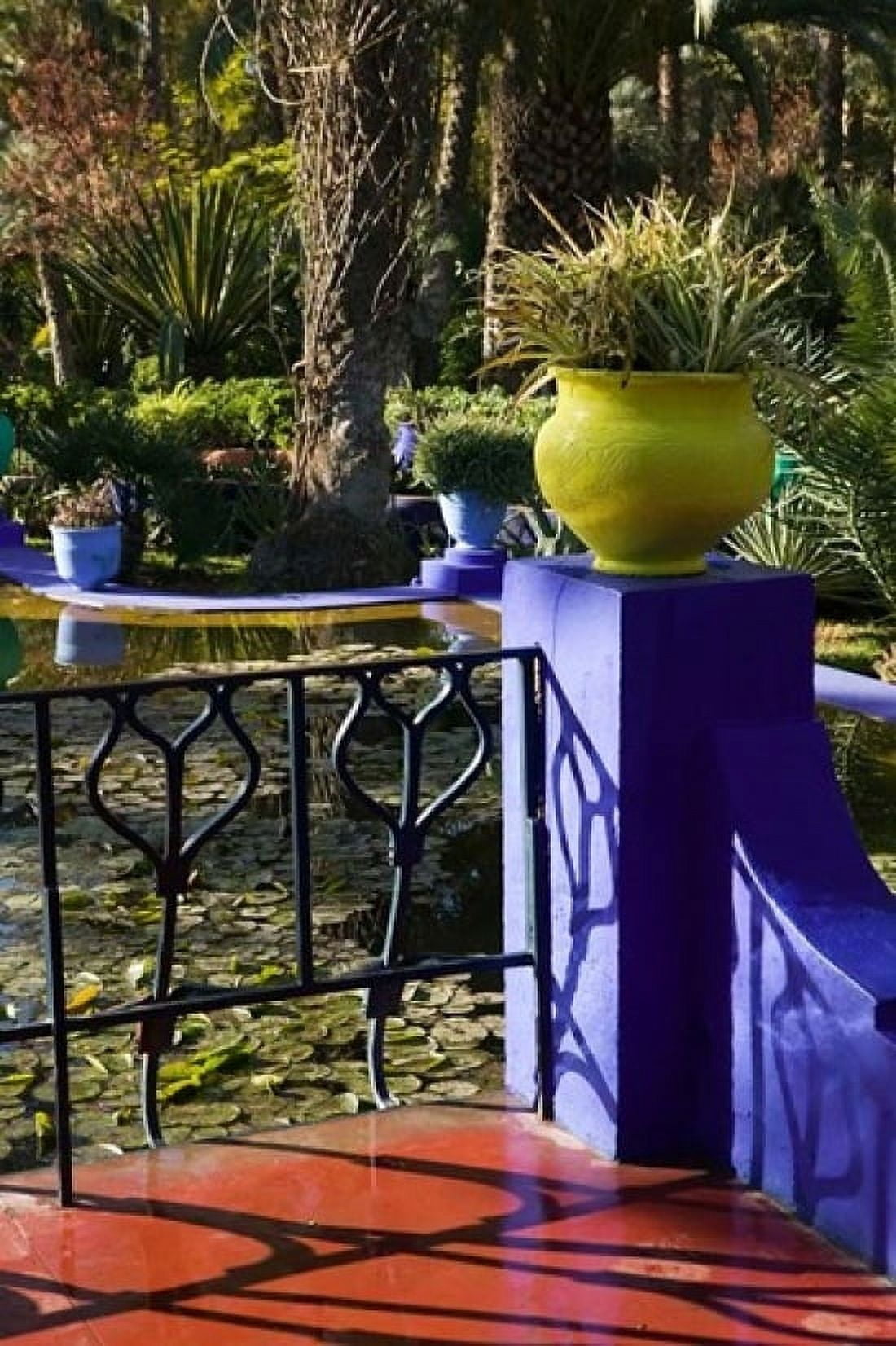 Villa Gardens Jardin Majorelle and Museum of Islamic Art Marrakech Morocco Canvas Art - Walter Bibikow DanitaDelimont (11 x 17)