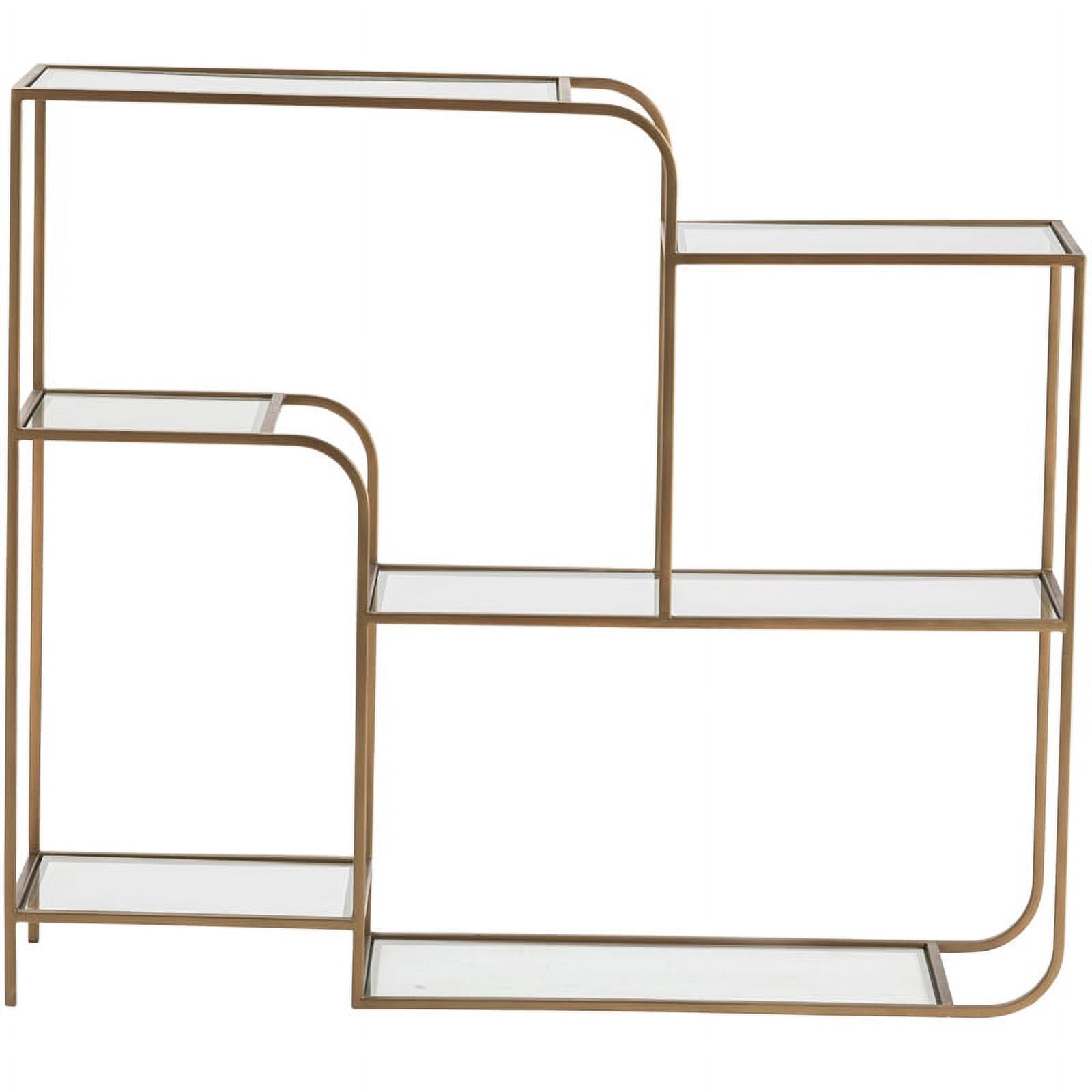 Villa Heights Angled Console Table Gold Metal