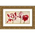 thumbnail image 1 of Villa, Luca 24x14 Gold Ornate Wood Framed with Double Matting Museum Art Print Titled - Tulipes Royales, 1 of 4