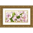 thumbnail image 1 of Villa, Luca 32x18 Gold Ornate Wood Framed with Double Matting Museum Art Print Titled - Tulipes en Fleur, 1 of 4