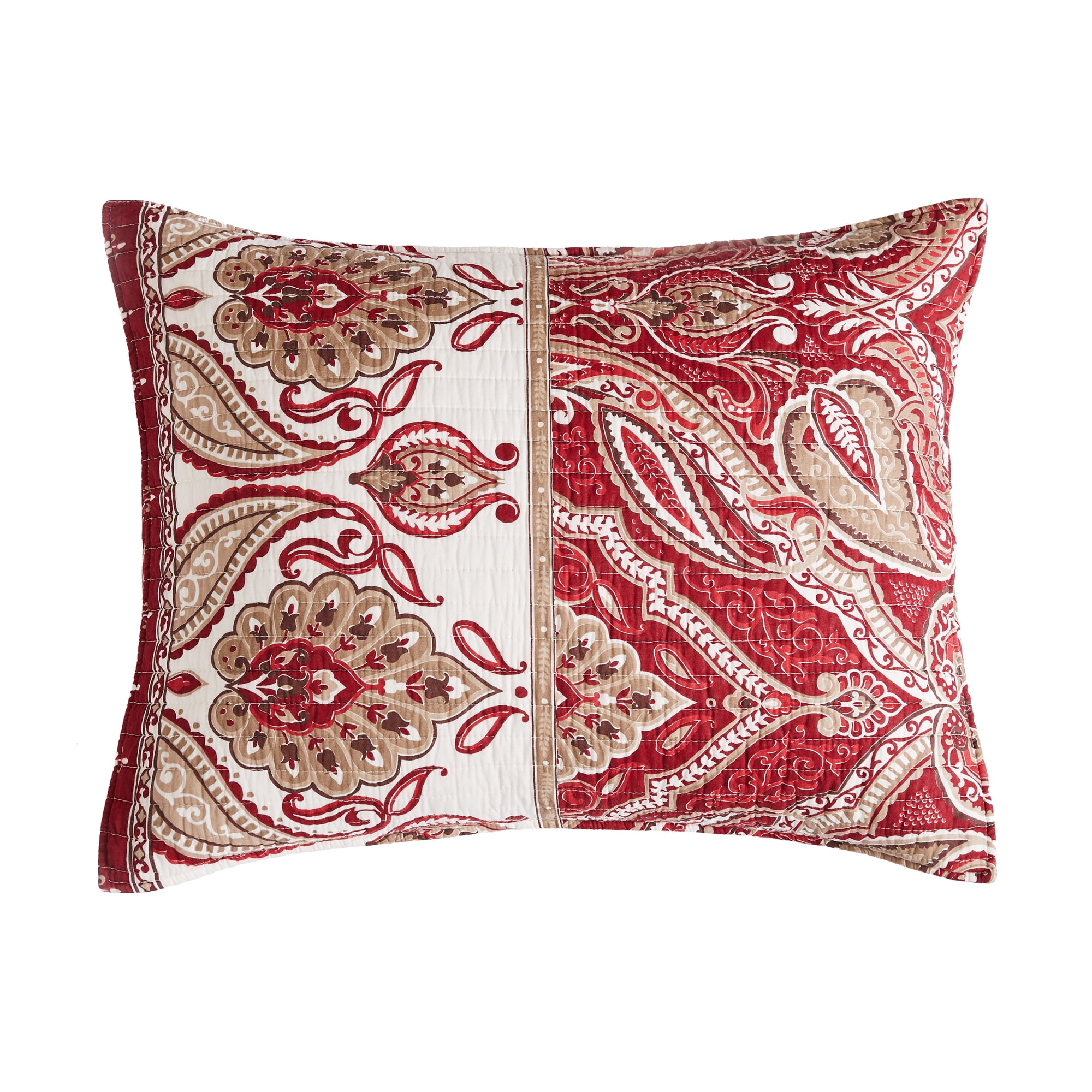 Burgundy paisley throw discount pillows