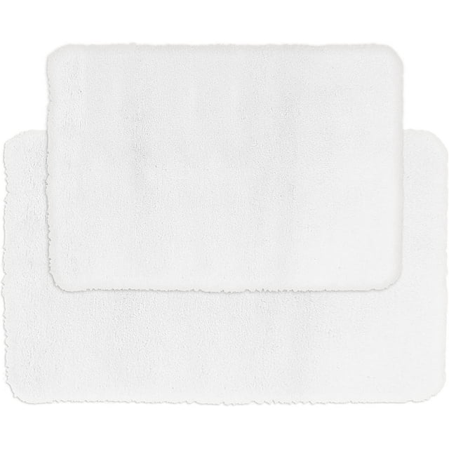 Villa Luxe Pure Bath 2 Piece Faux Fur Bath Rug Set, 20 x 32 and 17 x 24