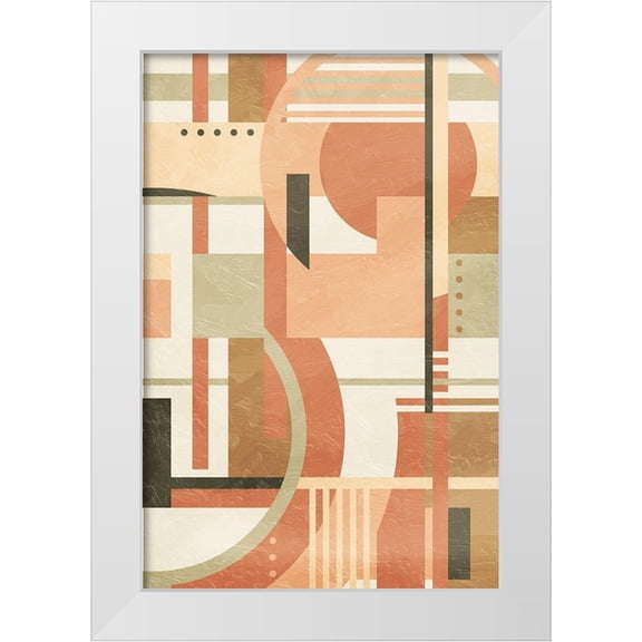 Villa, Milli 11x14 White Modern Wood Framed Museum Art Print Titled - Geo Puzzle Boho Style Mate